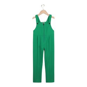 Gucci Zip Up Sleeveless Overalls Green Unisex-Child